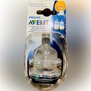 AVENT | bottle nipples | NWT | (2) pack | Fast flow | 6 month+